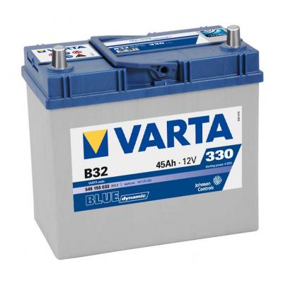 Varta Blue Dynamic B32 5451560333132 akkumulátor, 12V 45Ah 330A J+, Japán vastag sarus